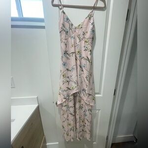 Boohoo Floral Maxi Dress - Cream and Green